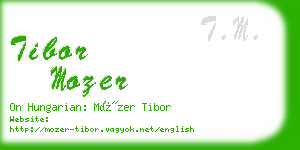 tibor mozer business card