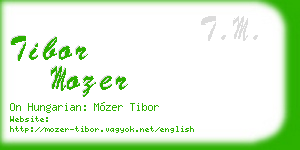 tibor mozer business card